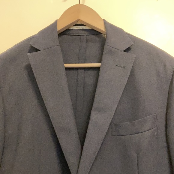 Boggi Milano Navy Blue Travel Sport Coat Made in Italy Size EU 52R Multi Pockets - Picture 3 of 15